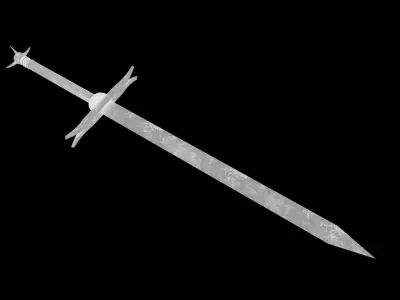 Fantasy Old Long Sword Low-poly 3D model