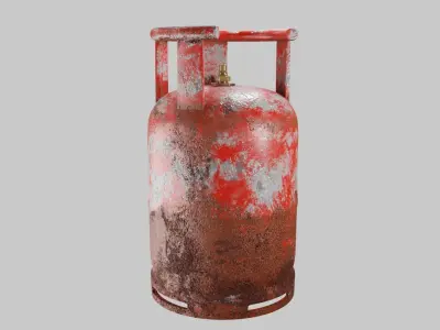 Half-Rusted Gas Cylinder 3D model