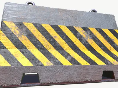 Cement Pier Low-poly 3D model