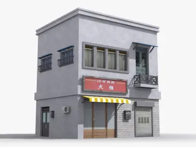 Japanese House x24 Low-poly 3D model purchase