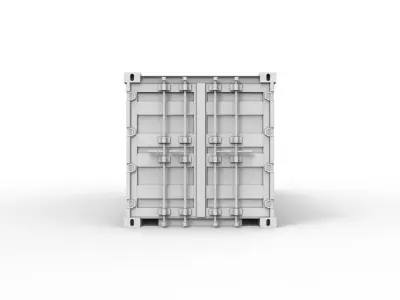 20 Foot ISO Shipping Container 3D model