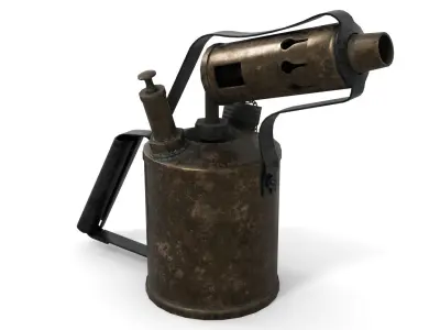 Blowtorch 2 old gas can Low-poly 3D model
