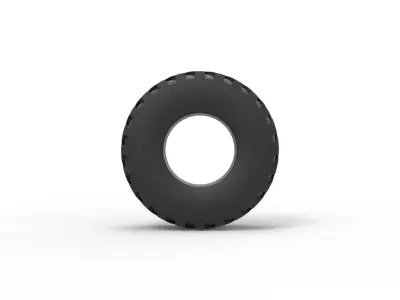 Military Ural tire KAMA-1260 Scale 1 to 25 3D print model