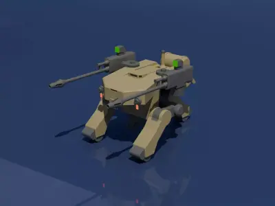 Mobile Worker Tekkadan TK-53 Low-Poly Low-poly 3D model