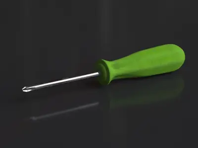 Screwdrivers two Low-poly 3D model