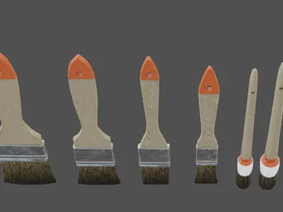 Painting Tools 03 Low-poly 3D model