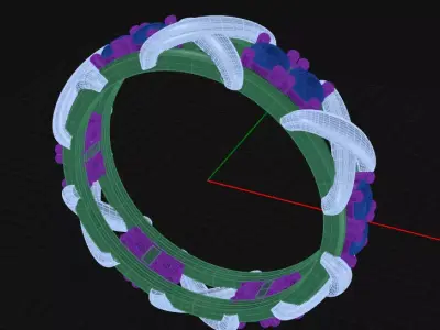 Tiffany X ring 3D print model