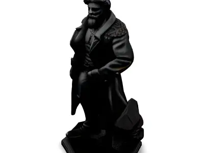 3D Model  Fantasy Military Commander Low-poly 3D model