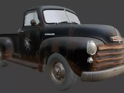 Vintage Rusty Pickup Truck 3D Model 3D model 24