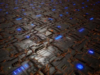 PBR Seamless Sci-Fi Texture 07 Low-poly 3D model