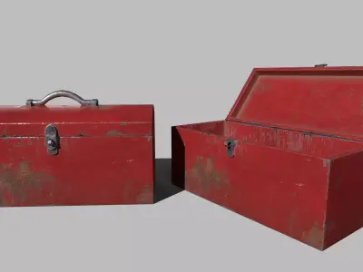 Realistic Animated Toolbox Low-poly 3D model