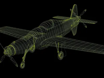 Dornier DO A 11 Low-poly 3D model