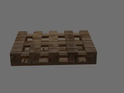 Wooden Pallet Low-poly 3D model