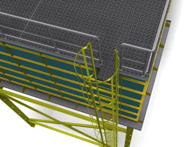 180 ton silo 3D model