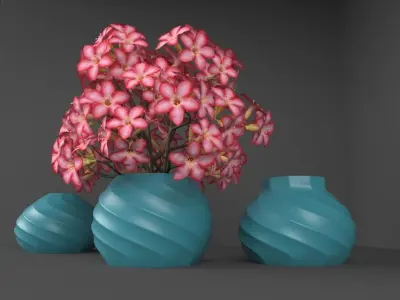 vase with plant Free 3D model