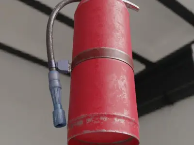 Powder fire extinguisher 3D model