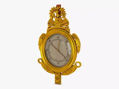 Antique Barometer v 1 3D model