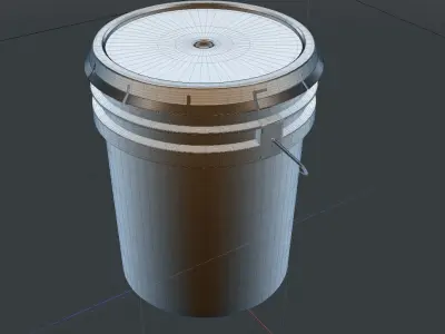Five gallon industrial bucket 3D model