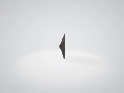 Medieval ornate shield with high detailed textures 3D model