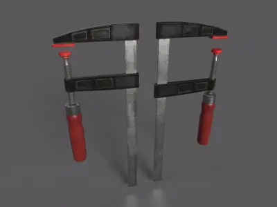 F-Clamp wrenches Low-poly 3D model