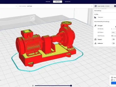 pump system equipment 3D print model