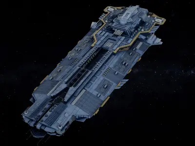 Sci-Fi Mothership Space Carrier 3D model