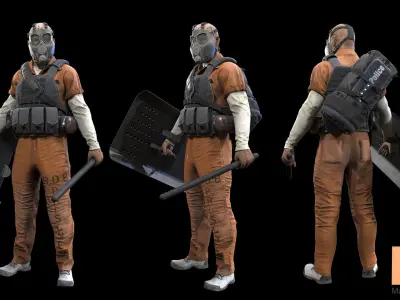 Adventure Charater 05 Low-poly 3D model