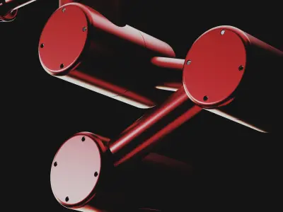 Industrial Robot red 3D model