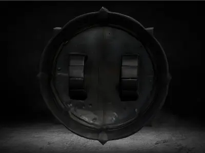 Medieval Aegis Magic Shield High-poly 3D Model 3D model