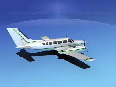 Cessna 404 Titan Courier V03 3D model