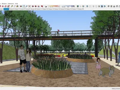Sketchup Landscape Park J3 3D model
