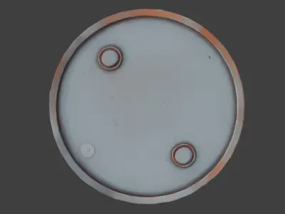 Rusty Metal Barrel Game-Ready 3D Model with PBR Textures Low-poly 3D model
