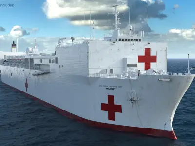 USNS Mercy T AH 19 Hospital Ship 3D model