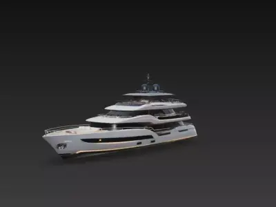 Luxury Super Motor Yacht 3D print model