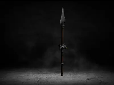 Medieval Ancient Spear High-poly 3D Model 3D model
