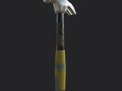 CG Low poly PBR Hammer  Free 3D model