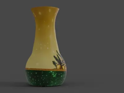 Christmas Vase Free 3D model