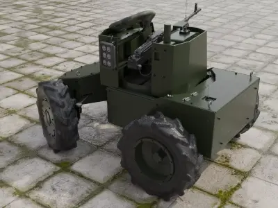Ground Combat Drone UGV Liut 3D model
