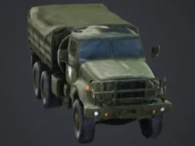 Military cargo vehicle 3D print model