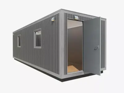 container warehouse Low-poly 3D model