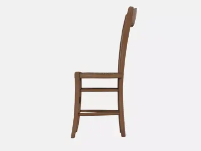 French Straw Chair Free low-poly 3D model