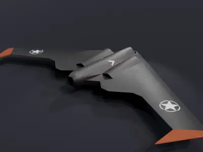 UCAV Stealth Drone 3D Model Low-poly 3D model