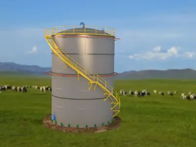 Tank chemical Free 3D model