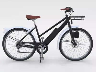 Electric Bicycle Black 3D model