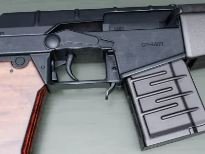 VSS rifle Low-poly 3D model