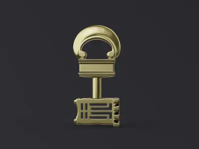 Vintage Skeleton Key - Antique Fantasy Prop 3D print model