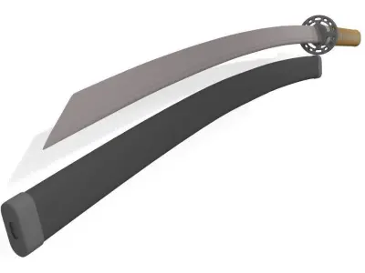 Katana Sword Low-poly 3D model shop