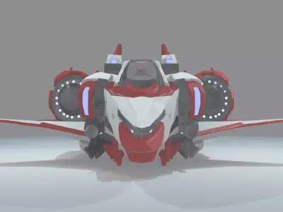Aetherion Reaver Class Interceptor Low-poly 3D model