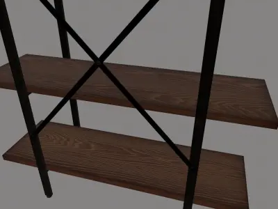 Wooden Shelf 3D model