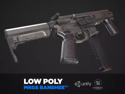 MKGS BANSHEE - PBR Game Ready model VR-AR Low-poly 3D model